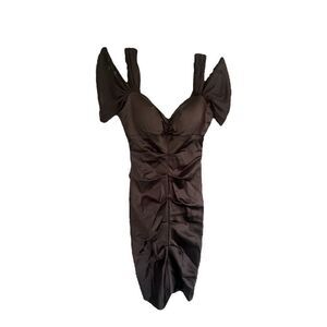 Xscape By Joanna Chen Black Cocktail Dress Made In USA Sz 4
